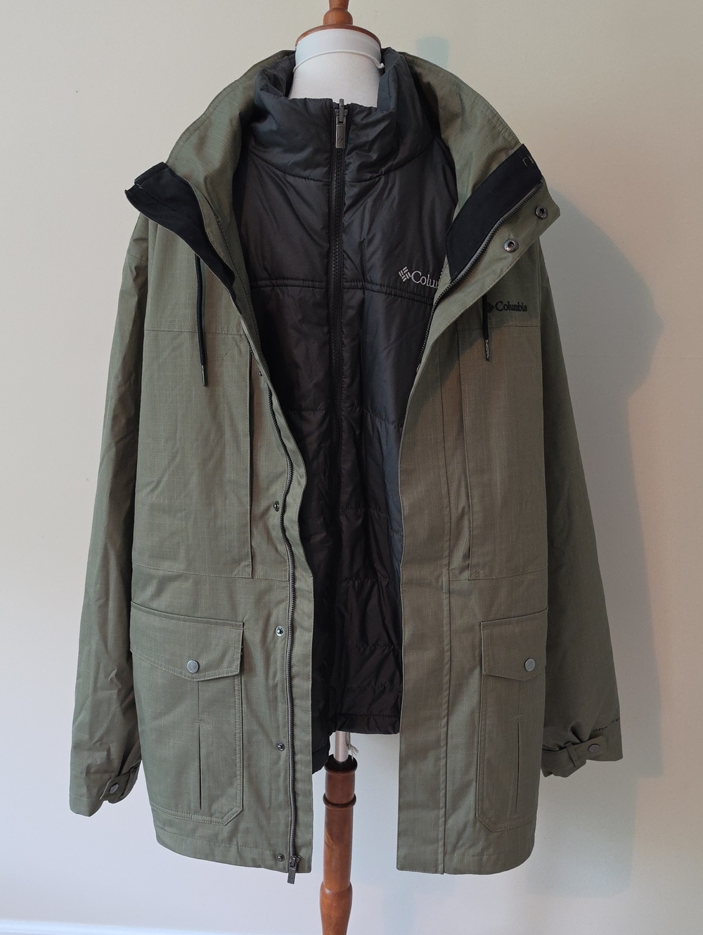 Columbia Omni Tech Interchange Fall Winter Men's Green Hooded Jacket